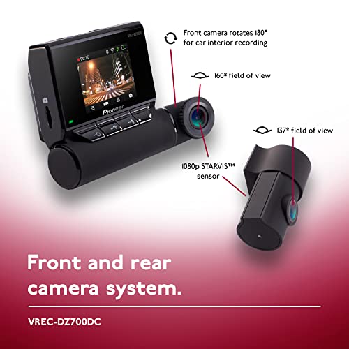 Pioneer VREC-DZ700DC 2-Channel Dual Recording 1080p HD Dash Camera System with WiFi and 2 Pioneer VREC-DZ700DC 2-Channel Dual Recording 1080p HD Dash Camera System with WiFi and 2